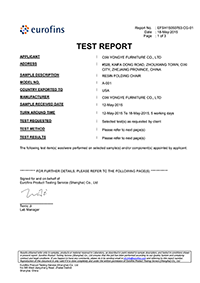 Report certificate