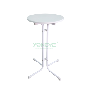 Foldable high dinning 60/70/80 plastic and steel cocktail bar table