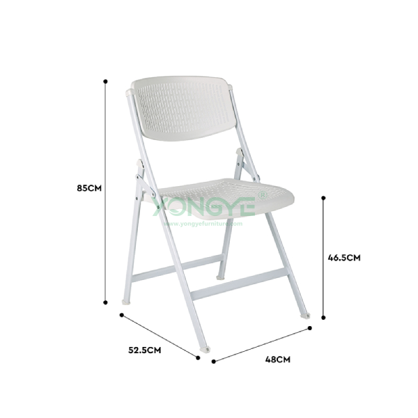 Size of Mesh Vertical Leg Steel-plastic Folding Chair.png