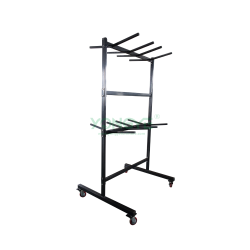 Double row six arm suspension metal frame chair trolley