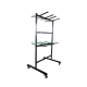 Double row six arm suspension metal frame chair trolley