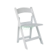 Foldable stackable wimbledom resin folding chair with slat seat
