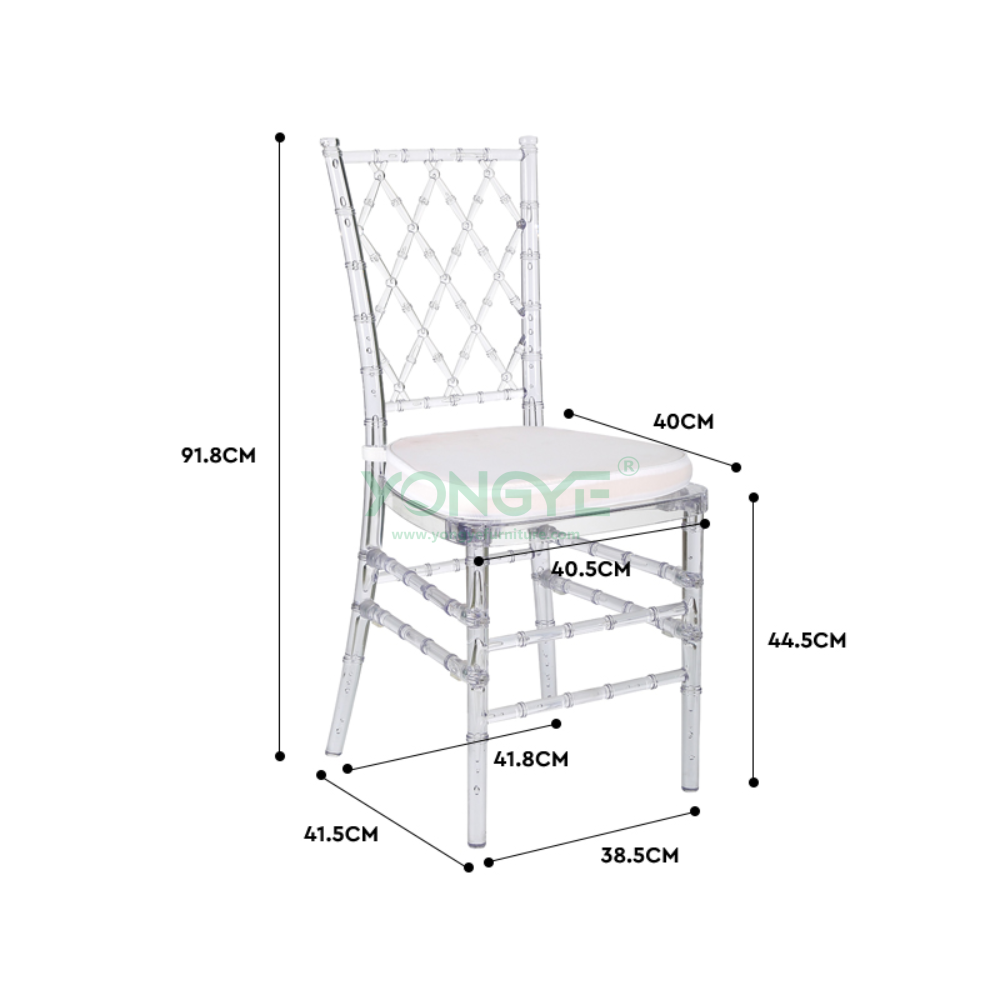 Size of Mesh Back Crystal Resin Chiavari Chair( Tiffany Chair ).png