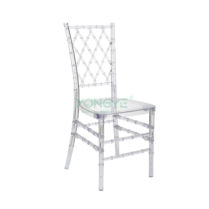 Acrylic clear banquet transparency Mesh Back Crystal Resin Chiavari Chair