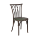 Waterproof Indoor Outdoor Home Event Use Resin Willow Chair With Wood Grain