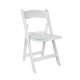 Events rental dinning stackable foldable resin plastic folding chair with wood grain