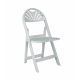 Garden activity outdoor wholesale Fan Back Slat Seat Resin Folding Chair