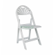 Dinning party events high quality wholesale Fan Back Resin Folding Chair