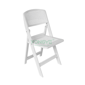 Patio events outdoor garden ratten holes seat back resin folding chair