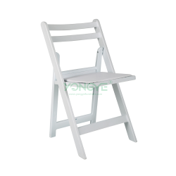 Garden event white party wholesale slat back resin folding chair