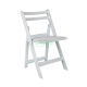 Garden event white party wholesale slat back resin folding chair