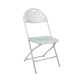 Wholesale stylish perforated holes Fan Back Steel Plastic Folding Chair