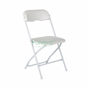 Lightweight stackable foldable wholesale poly Arc Shape Back steel plastic folding chair
