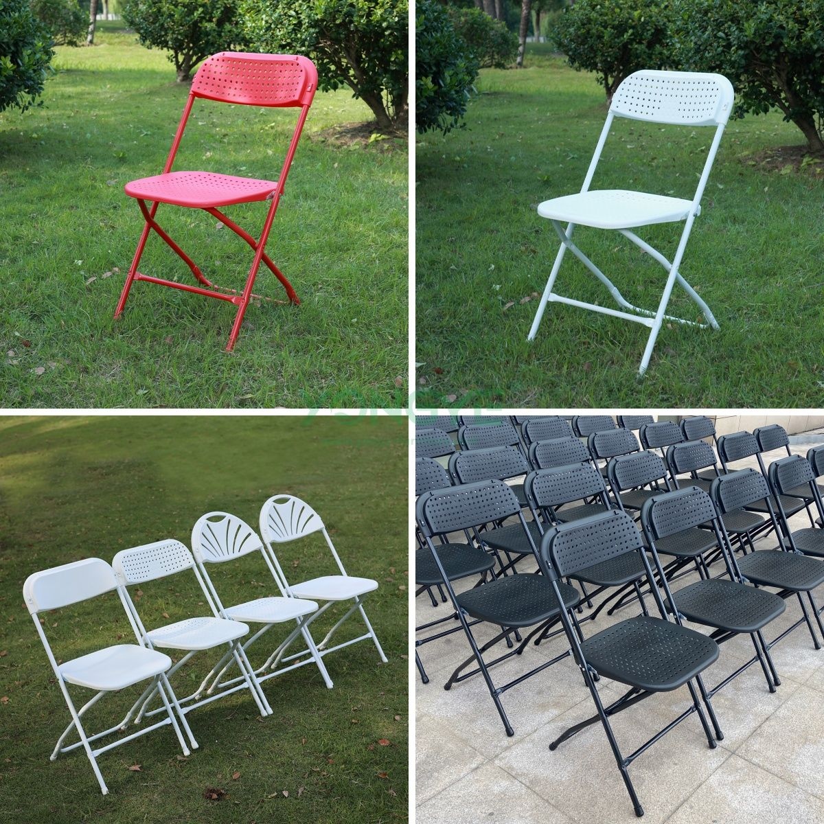 Steel & Plastic Folding ChairHoles On The Back & Seat4.jpg
