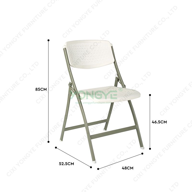 size of  Mesh blend leg steel plastic folding chair.jpg