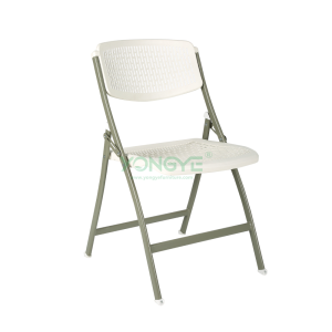 Office commerical foldable mesh back blend leg steel plastic folding chair