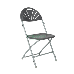 Linkable Sturdy comfortable Metal Hook Fan Back Steel Plastic folding chair
