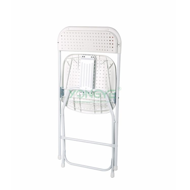 Folded Steel & Plastic Folding ChairHoles On The Back & Seat.jpg