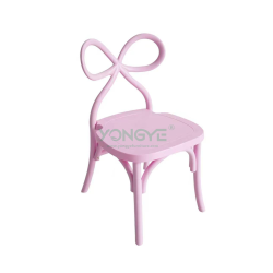 Pink plastic cute colorful strong Kids Resin Bow Chair