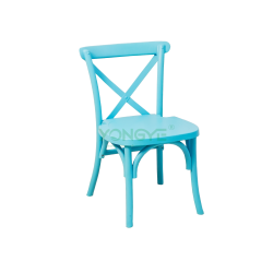 Stackable events children knock down plastic kids resin cross back chair