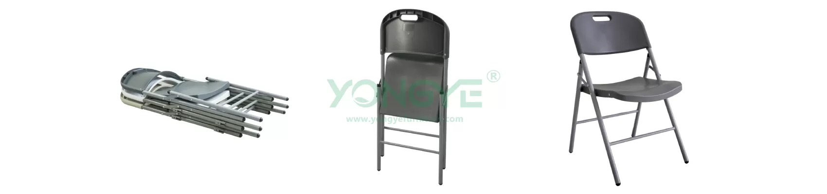 Stackable INJECTION Plastic Steel folding Chair-Bigger Size.webp