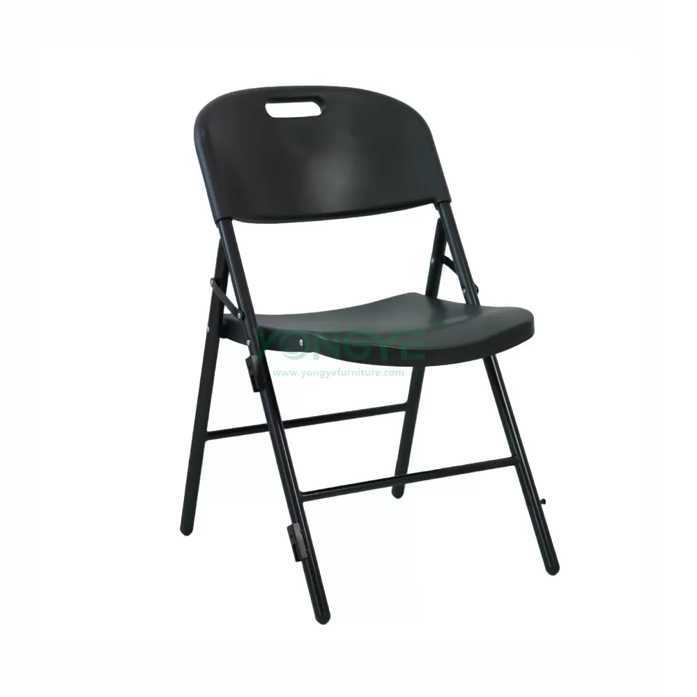 Sturdy Portable Metal Hook injection Plastic Steel folding Chair Bigger Size