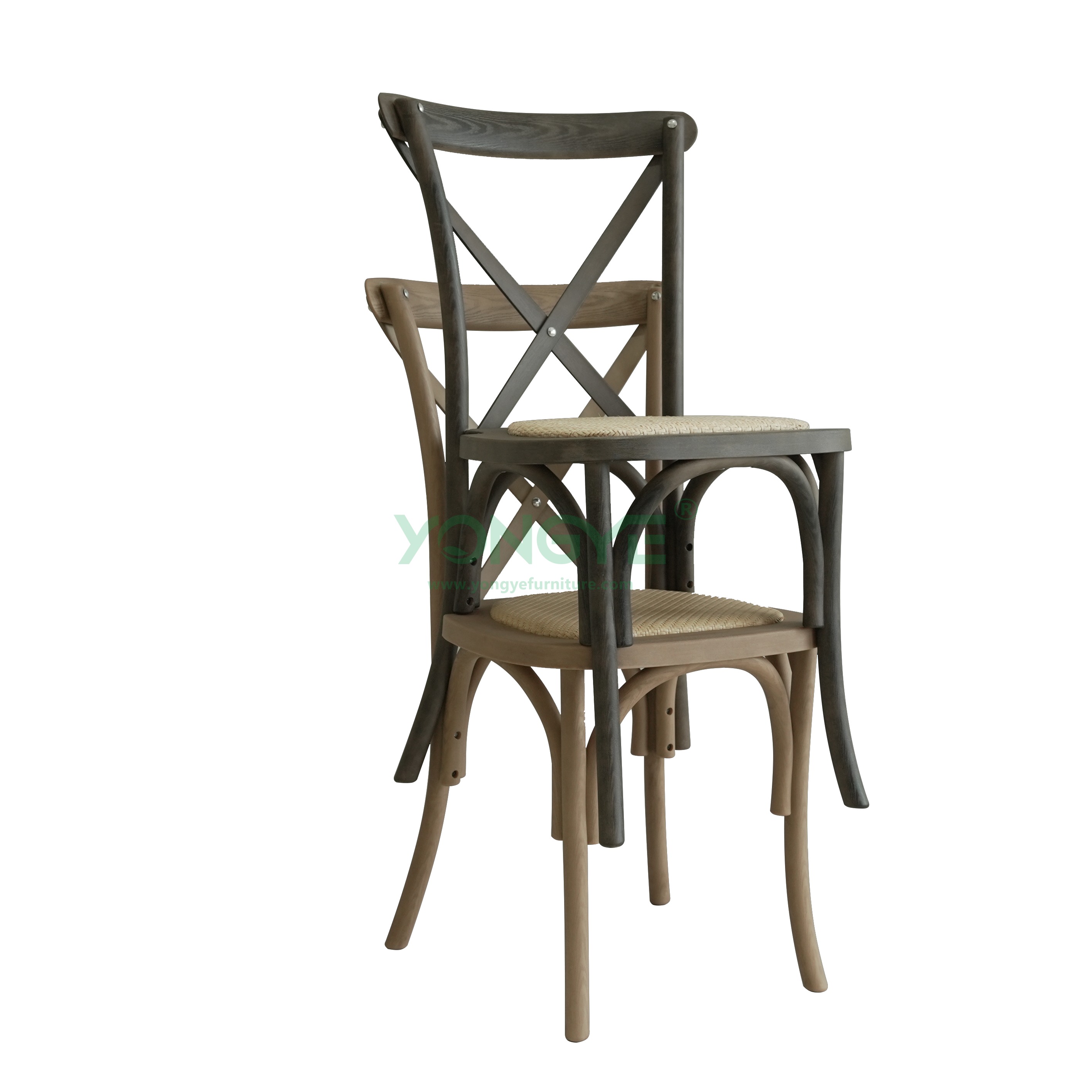Stackable Resin Cross Back Chair With Rattan Seat.png