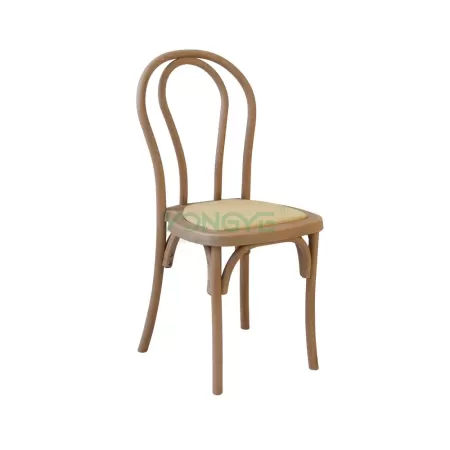 Wholesale Stackable Wedding Banquet Resin Bentwood Chair With Rattan Seat